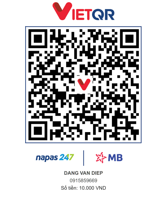 Mã QR chuyển khoản MB Bank của DANG VAN DIEP, số tài khoản 0915859669